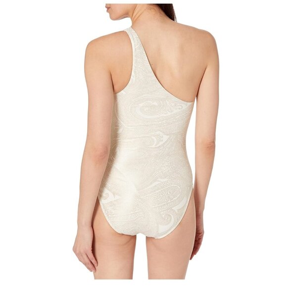 NWT Lauren Ralph Lauren Women's One Shoulder One Piece Size 14-16 $140 9B699 - Picture 2 of 2